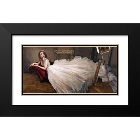 The White Dress Black Modern Wood Framed Art Print with Double Matting by Benson, Pierre