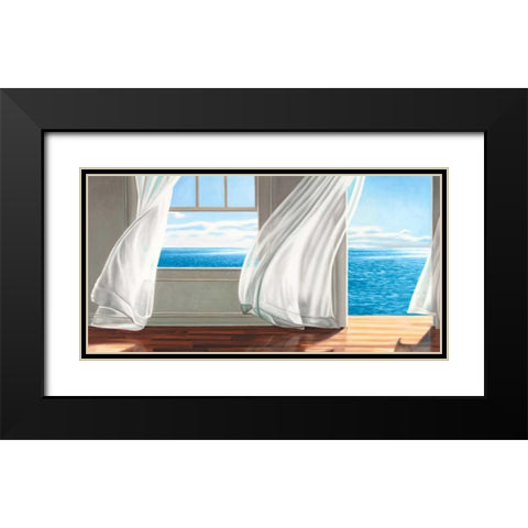 Ocean Escape Black Modern Wood Framed Art Print with Double Matting by Benson, Pierre
