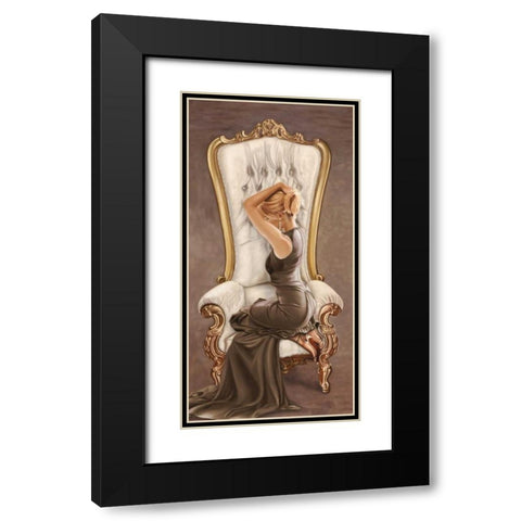 Beautiful Queen II Black Modern Wood Framed Art Print with Double Matting by Benson