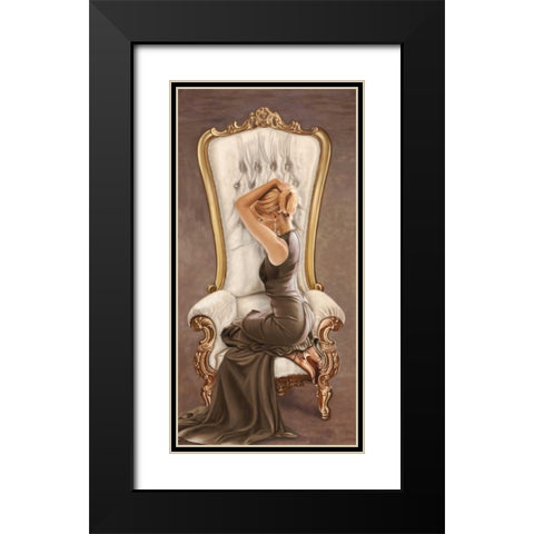 Beautiful Queen II Black Modern Wood Framed Art Print with Double Matting by Benson