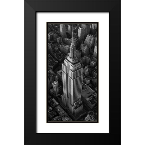 Empire State Building NYC Black Modern Wood Framed Art Print with Double Matting by Davidson, Cameron