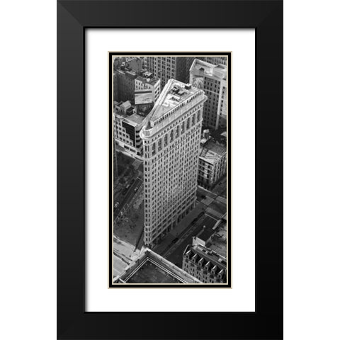 Flatiron Building NYC Black Modern Wood Framed Art Print with Double Matting by Davidson, Cameron