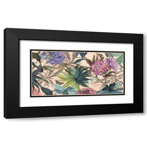 Hydrangeas Panel Black Modern Wood Framed Art Print with Double Matting by Grant, Eve C.