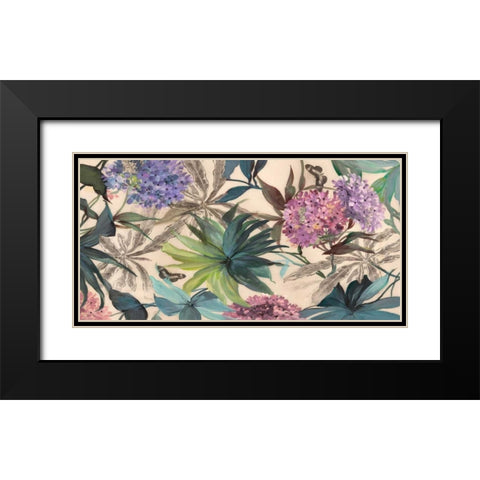 Hydrangeas Panel Black Modern Wood Framed Art Print with Double Matting by Grant, Eve C.