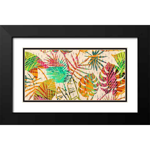 Palm Festoon Black Modern Wood Framed Art Print with Double Matting by Grant, Eve C.