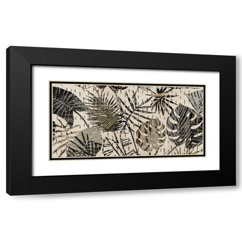 Grey Palms Black Modern Wood Framed Art Print with Double Matting by Grant, Eve C.