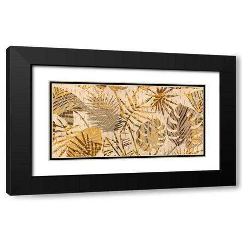 Golden Palms Black Modern Wood Framed Art Print with Double Matting by Grant, Eve C.