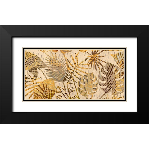 Golden Palms Black Modern Wood Framed Art Print with Double Matting by Grant, Eve C.