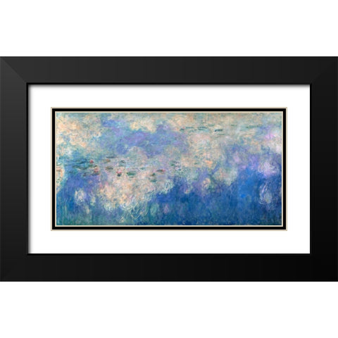 Detail of Waterlilies- The Clouds Black Modern Wood Framed Art Print with Double Matting by Monet, Claude