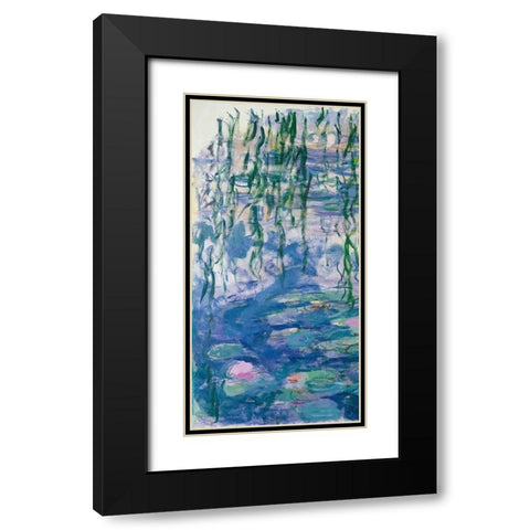 Waterlilies I Black Modern Wood Framed Art Print with Double Matting by Monet, Claude