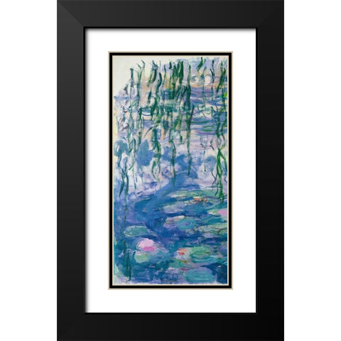 Waterlilies I Black Modern Wood Framed Art Print with Double Matting by Monet, Claude