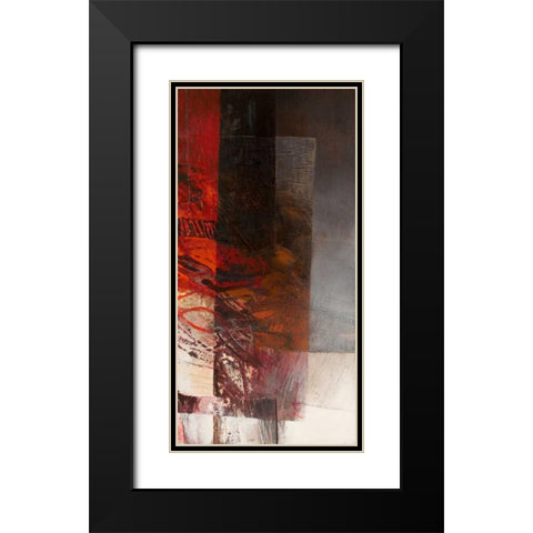 Paesaggio II Black Modern Wood Framed Art Print with Double Matting by Censini