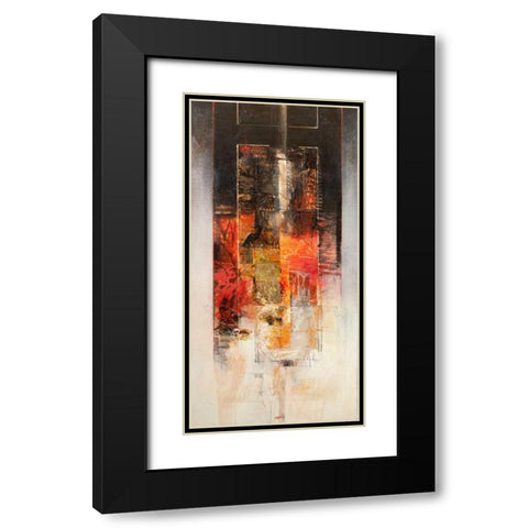 Sinfonia in rosso Black Modern Wood Framed Art Print with Double Matting by Censini