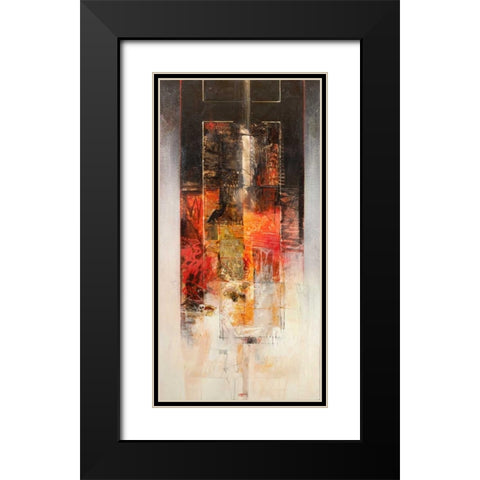 Sinfonia in rosso Black Modern Wood Framed Art Print with Double Matting by Censini