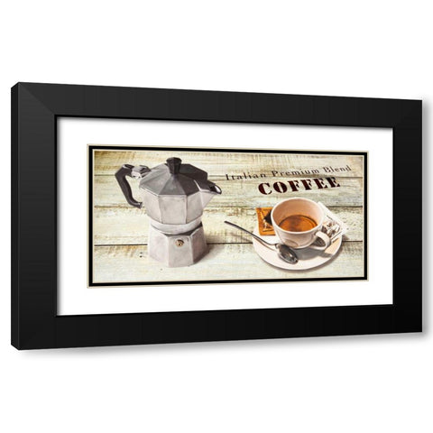 Italian Premium Blend Black Modern Wood Framed Art Print with Double Matting by Teller, Skip