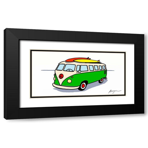 Peace Wagon Black Modern Wood Framed Art Print with Double Matting by Beyon, Carlos