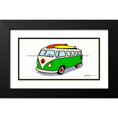 Peace Wagon Black Modern Wood Framed Art Print with Double Matting by Beyon, Carlos