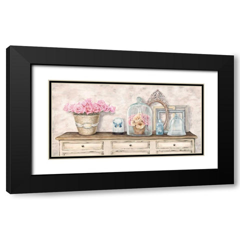 Composition en blanc Black Modern Wood Framed Art Print with Double Matting by Dellal, Remy