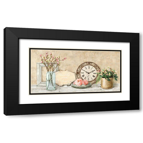 Mon jardin I Black Modern Wood Framed Art Print with Double Matting by Dellal, Remy
