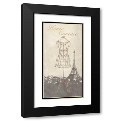 Haute Couture  Black Modern Wood Framed Art Print with Double Matting by Dellal, Remy