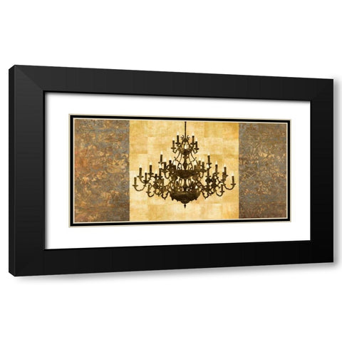 Chandelier Classique Black Modern Wood Framed Art Print with Double Matting by Dellal, Remy