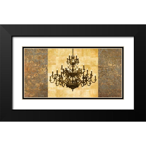 Chandelier Classique Black Modern Wood Framed Art Print with Double Matting by Dellal, Remy