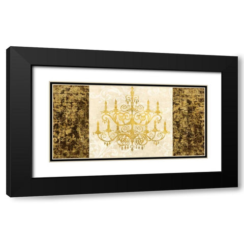 Chandelier Royale Black Modern Wood Framed Art Print with Double Matting by Dellal, Remy