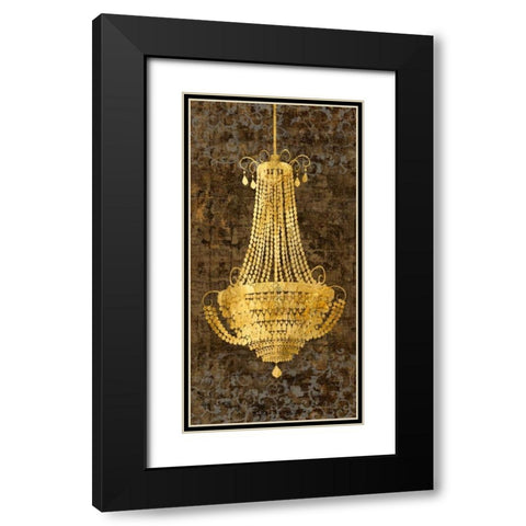 Panneau Chandelier I Black Modern Wood Framed Art Print with Double Matting by Dellal, Remy