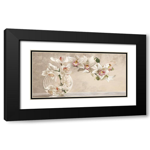 Orchid Arrangement I Black Modern Wood Framed Art Print with Double Matting by Dellal, Remy
