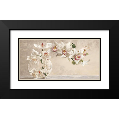 Orchid Arrangement I Black Modern Wood Framed Art Print with Double Matting by Dellal, Remy