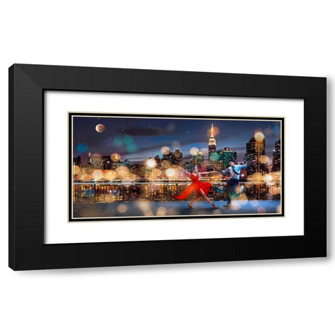 Dancin in the Moonlight Black Modern Wood Framed Art Print with Double Matting by Loumer, Dianne