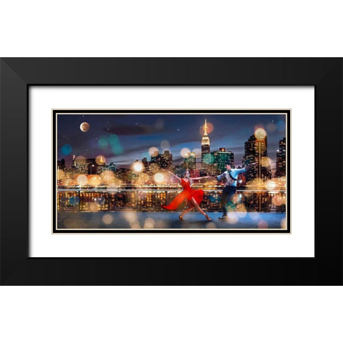 Dancin in the Moonlight Black Modern Wood Framed Art Print with Double Matting by Loumer, Dianne