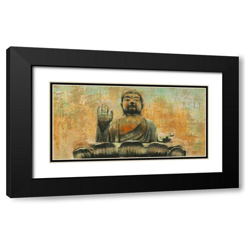 Buddha the Enlightened Black Modern Wood Framed Art Print with Double Matting by Moschetta, Dario