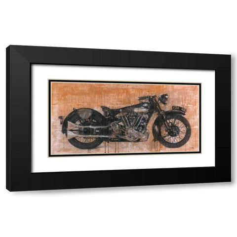 Brough Superior Black Modern Wood Framed Art Print with Double Matting by Moschetta, Dario