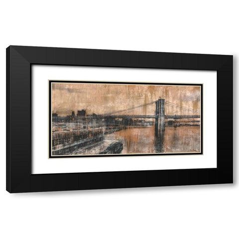 Brooklyn Bridge 1 Black Modern Wood Framed Art Print with Double Matting by Moschetta, Dario