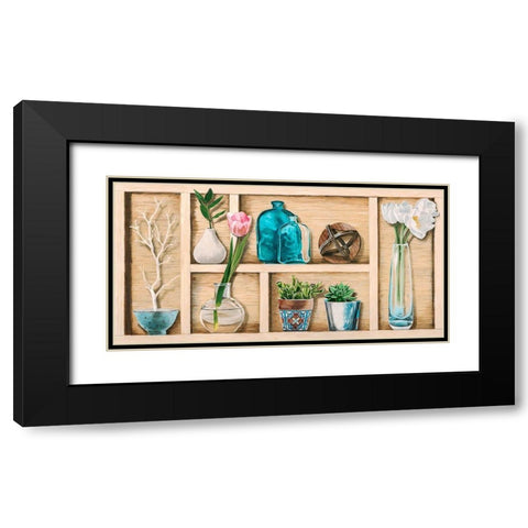 Collection de Memoires I Black Modern Wood Framed Art Print with Double Matting by Dolci, Elena