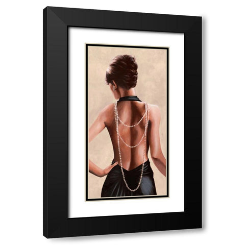 Soiree Black Modern Wood Framed Art Print with Double Matting by Duval, Sonya