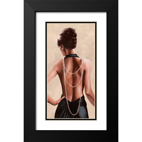 Soiree Black Modern Wood Framed Art Print with Double Matting by Duval, Sonya