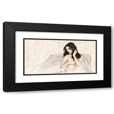 Inspiring Angel - detail Black Modern Wood Framed Art Print with Double Matting by Duval, Sonya