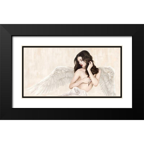 Inspiring Angel - detail Black Modern Wood Framed Art Print with Double Matting by Duval, Sonya