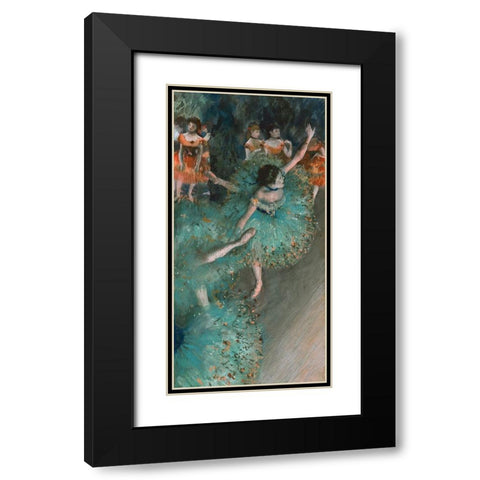 Danseuses Black Modern Wood Framed Art Print with Double Matting by Degas, Edgar