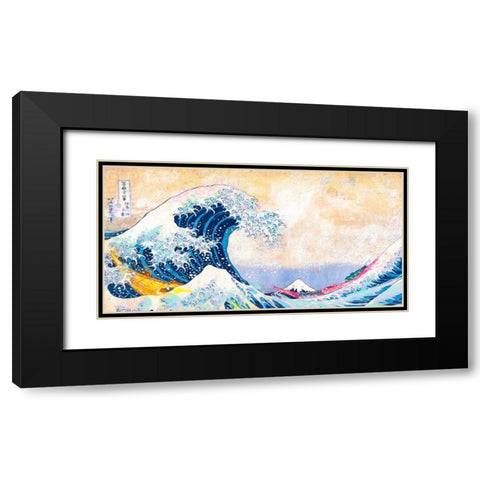 Hokusais Wave 2.0 (detail) Black Modern Wood Framed Art Print with Double Matting by Chestier, Eric