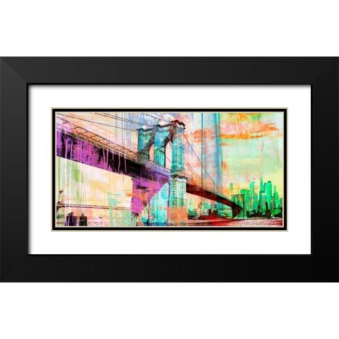 The Bridge 2.0 Black Modern Wood Framed Art Print with Double Matting by Chestier, Eric