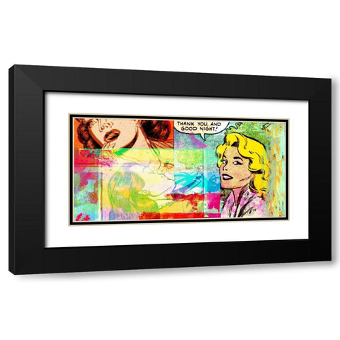 Thank You and Good Night Black Modern Wood Framed Art Print with Double Matting by Chestier, Eric
