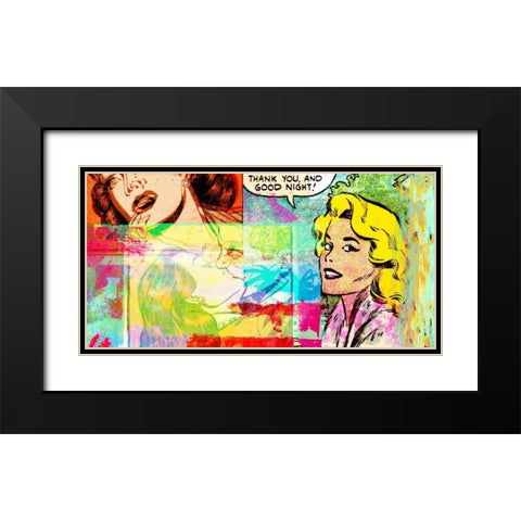 Thank You and Good Night Black Modern Wood Framed Art Print with Double Matting by Chestier, Eric