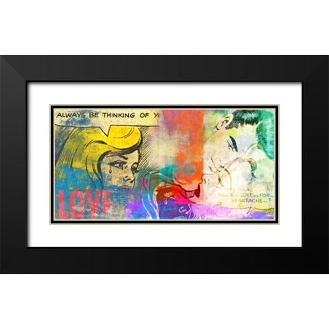 True Love! Black Modern Wood Framed Art Print with Double Matting by Chestier, Eric
