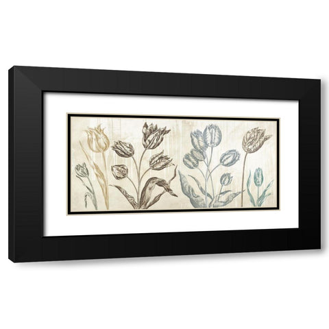 Botaniques Cochin 1 (suede) Black Modern Wood Framed Art Print with Double Matting by Eric, Chestier