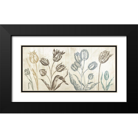 Botaniques Cochin 1 (suede) Black Modern Wood Framed Art Print with Double Matting by Eric, Chestier