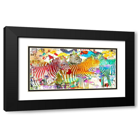 Camouflage #2 Black Modern Wood Framed Art Print with Double Matting by Eric, Chestier