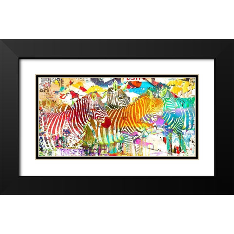 Camouflage #2 Black Modern Wood Framed Art Print with Double Matting by Eric, Chestier